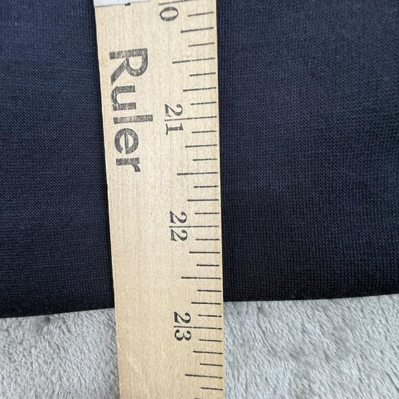 Ann Taylor Shirt Womens Medium Navy Black Lace Shoulder Short Sleeve Zip Back - Picture 10 of 11